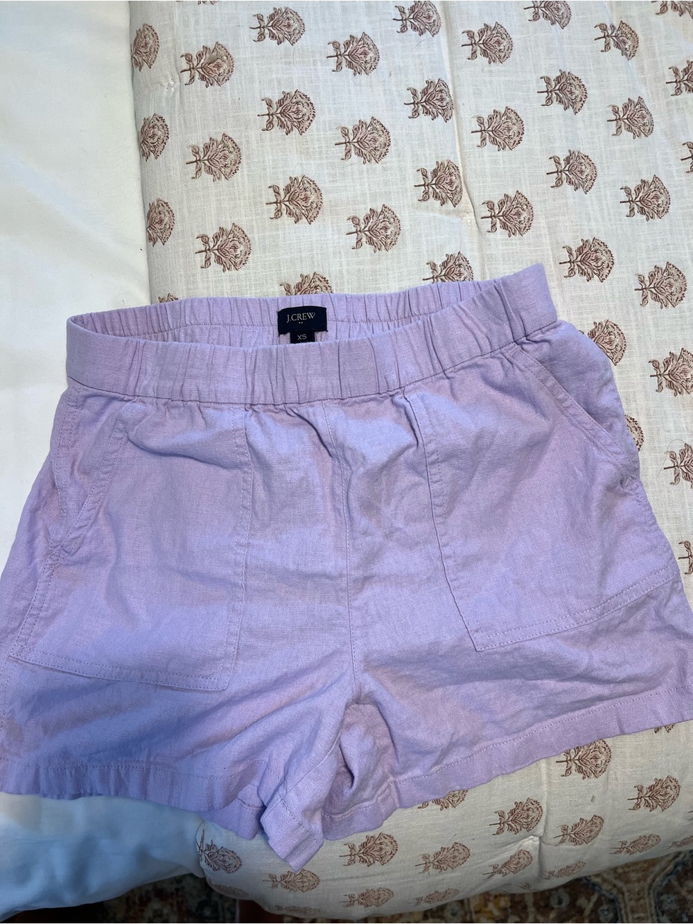 J. Crew Lilac High-Waist Elastic-Waist Women’s Shorts